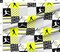 Softball Baseball Neon Yellow Black Womens Sports Girls Chevron Wholecloth Quilt Topper Cheater Custom Printed Fabric by Spoonflower Various Fabrics by the Yard or Fat Quarter
